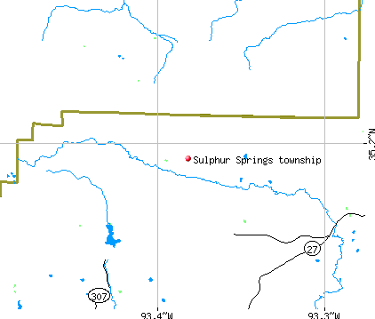 Sulphur Springs township, AR map