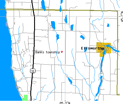 Banks township, MI map