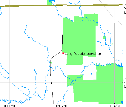Long Rapids township, MI map