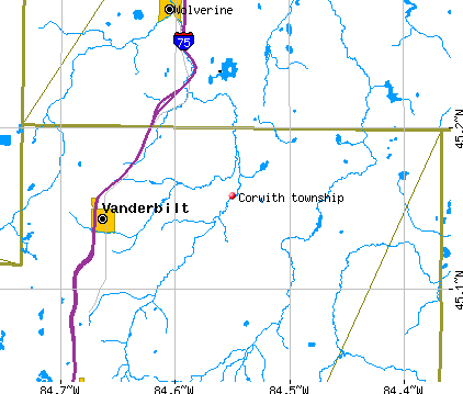Corwith township, MI map