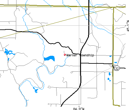 Warner township, MI map