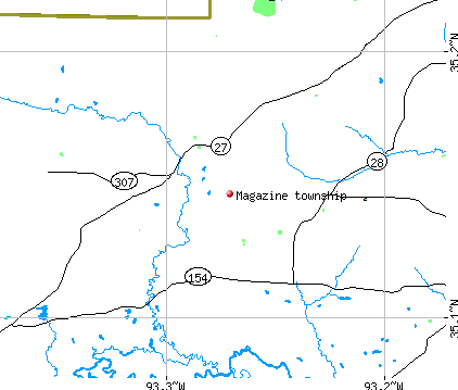 Magazine township, AR map