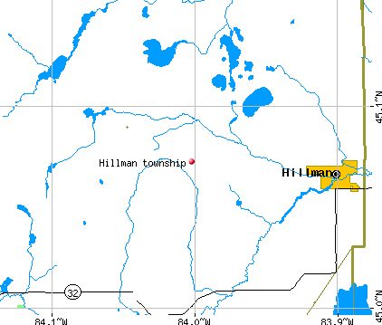 Hillman township, MI map