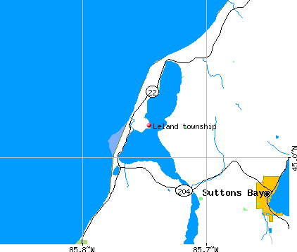 Leland township, MI map