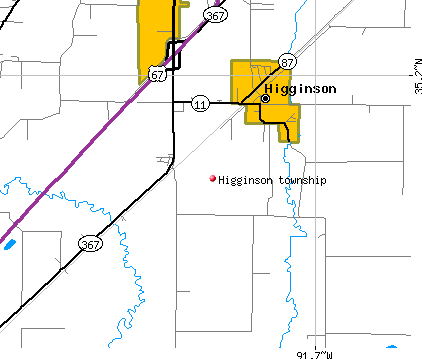 Higginson township, AR map