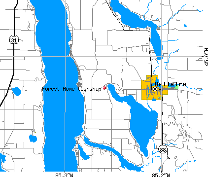 Forest Home township, MI map