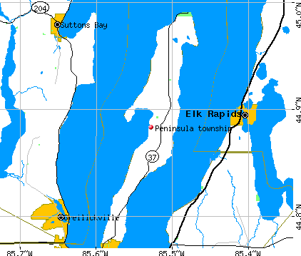Peninsula township, MI map