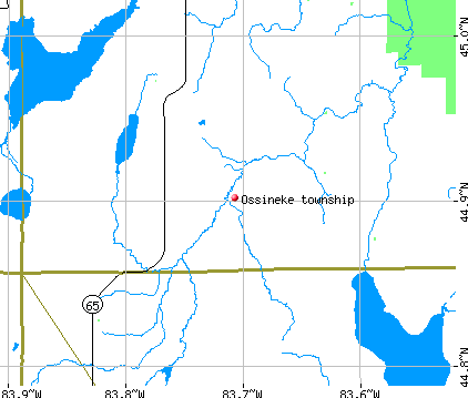 Ossineke township, MI map