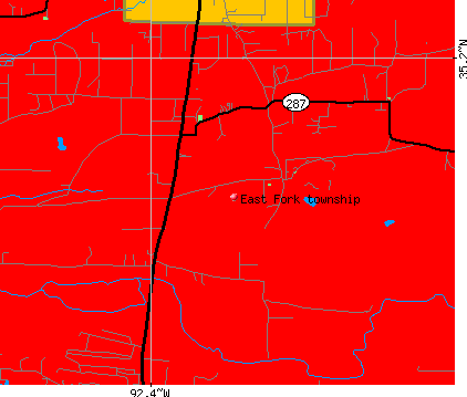 East Fork township, AR map