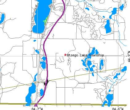 Otsego Lake township, MI map