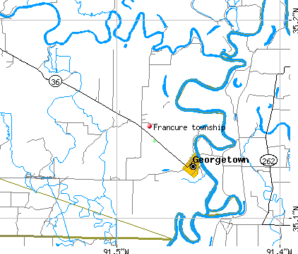 Francure township, AR map