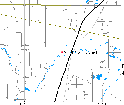 Rapid River township, MI map