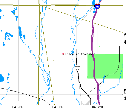 Frederic township, MI map