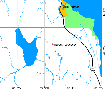 Alcona township, MI map