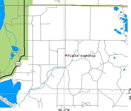 Platte township, MI map