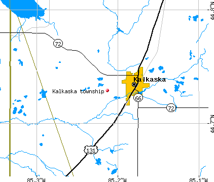 Kalkaska township, MI map