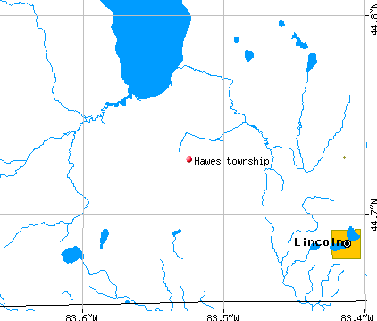 Hawes township, MI map