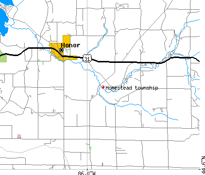 Homestead township, MI map