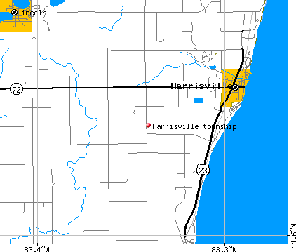 Harrisville township, MI map