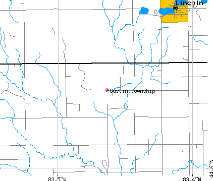 Gustin township, MI map