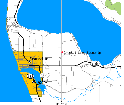Crystal Lake township, MI map