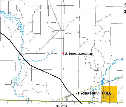 Weldon township, MI map