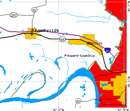 Howard township, AR map