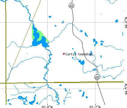 Curtis township, MI map
