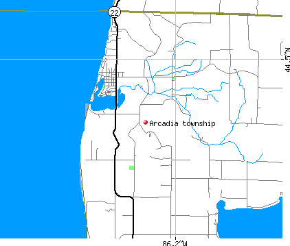 Arcadia township, MI map