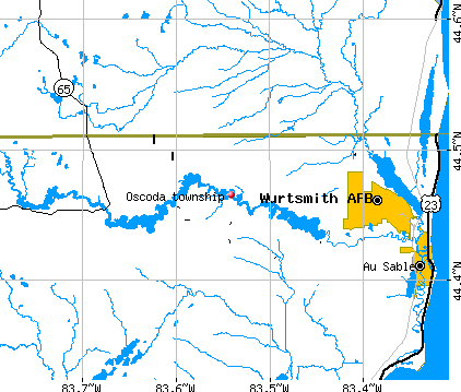 Oscoda township, MI map