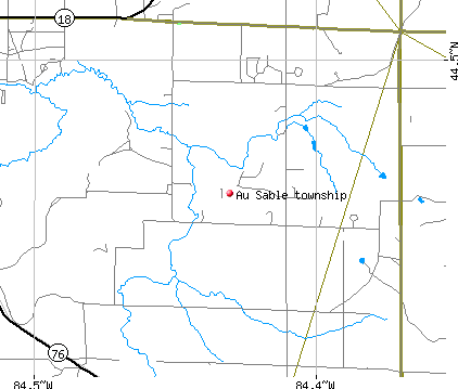 Au Sable township, MI map