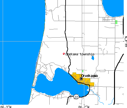 Onekama township, MI map