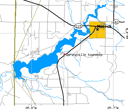 Springville township, MI map
