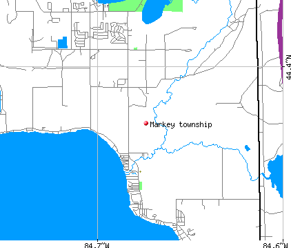 Markey township, MI map