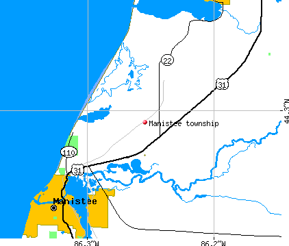 Manistee township, MI map