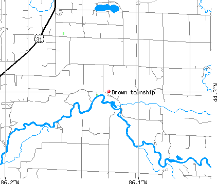 Brown township, MI map