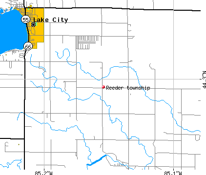 Reeder township, MI map