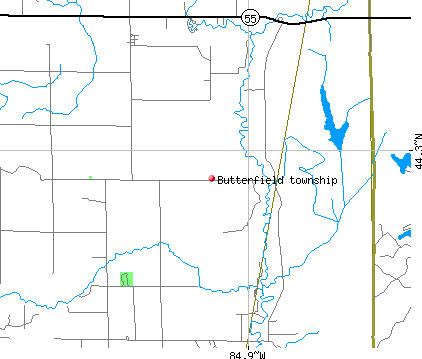 Butterfield township, MI map