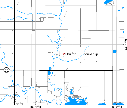 Churchill township, MI map