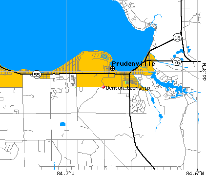 Denton township, MI map