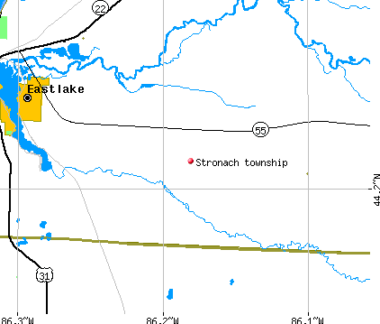 Stronach township, MI map