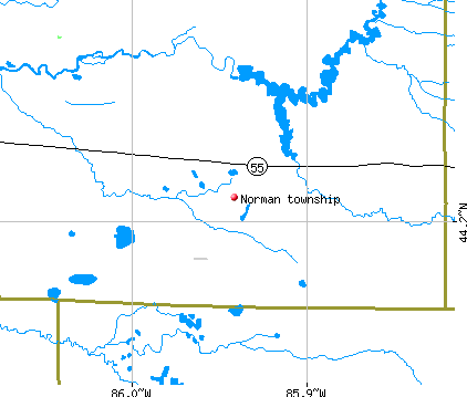 Norman township, MI map