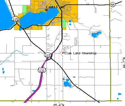 Clam Lake township, MI map