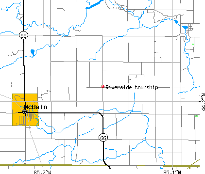 Riverside township, MI map