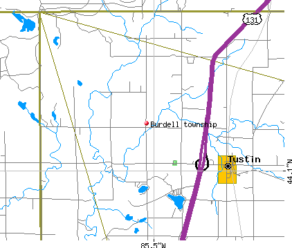 Burdell township, MI map