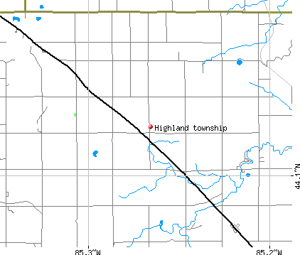 Highland township, MI map