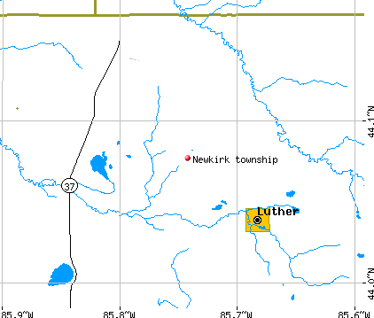 Newkirk township, MI map
