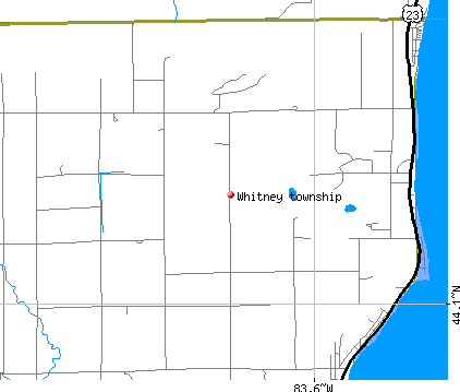 Whitney township, MI map