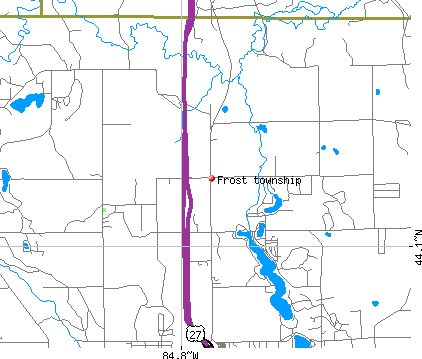 Frost township, MI map