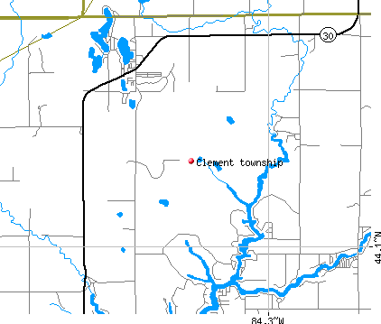 Clement township, MI map